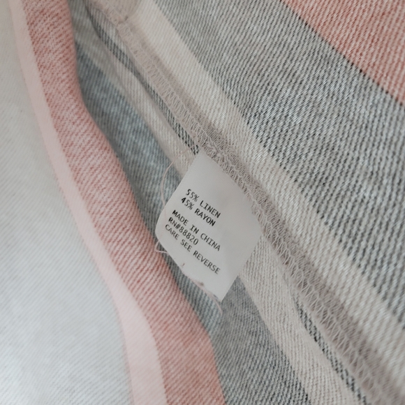 Saint Tropez West | Striped Linen Bl Roll Sl Top - Picture 6 of 7